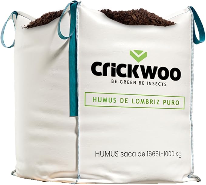 Humus de Lombriz Puro - Big-Bag 1.666L / 1.000KG - Abono Natural y Orgánico