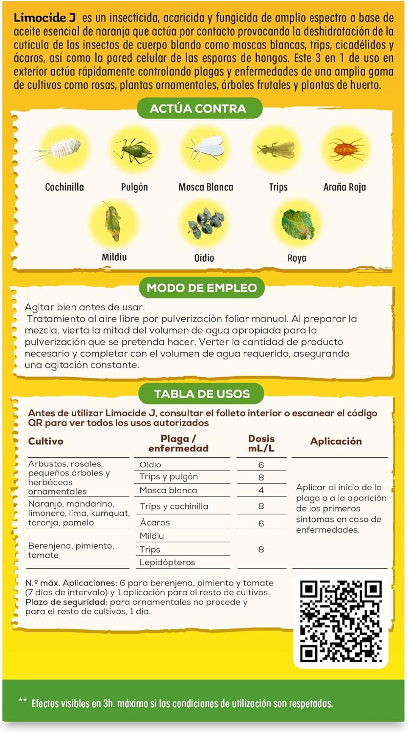 Limocide J - Tratamiento Total Insecticida y Acaricida a Base de Aceites Esenciales