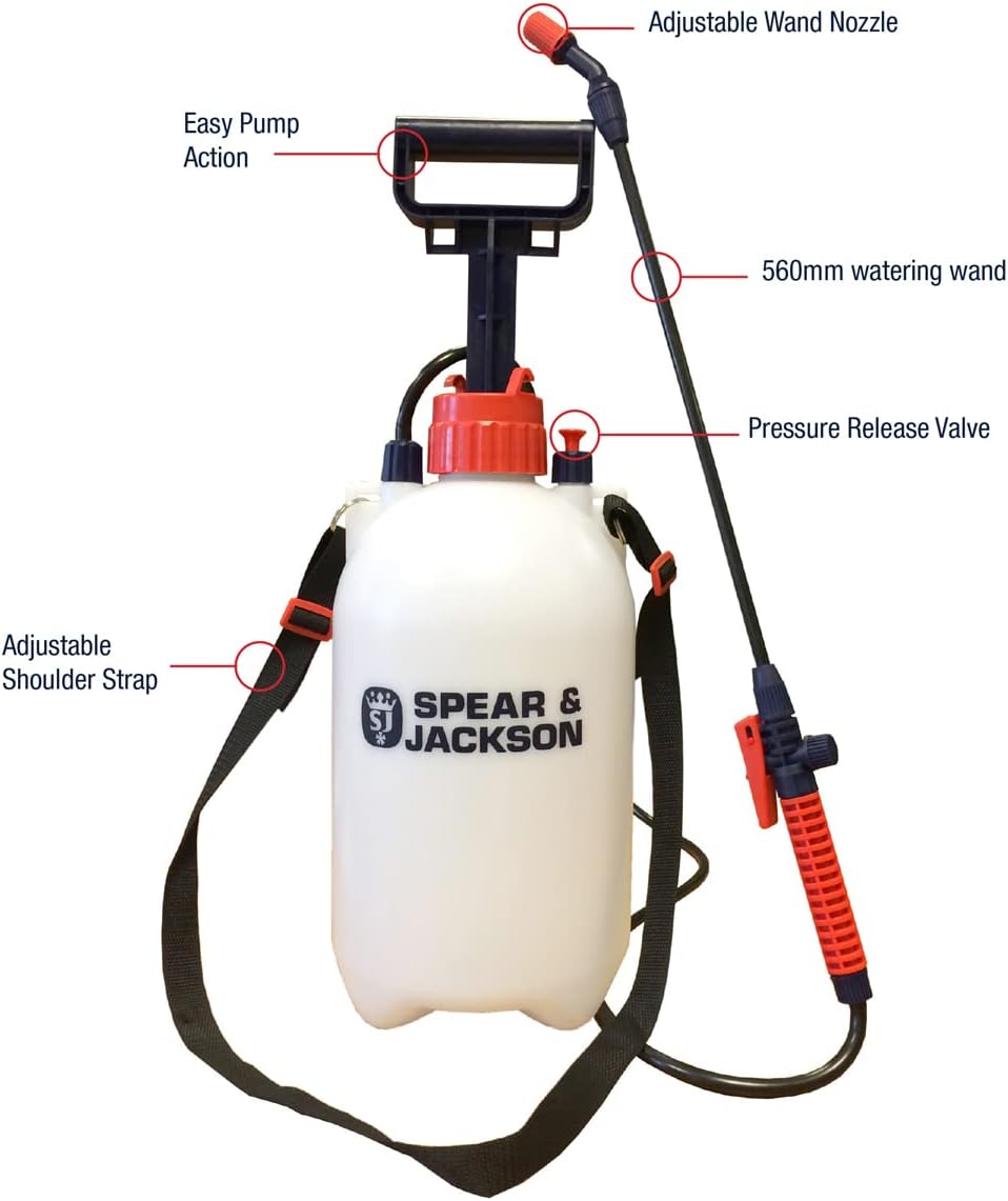 Pulverizador a Presión Spear & Jackson 5L con Bomba