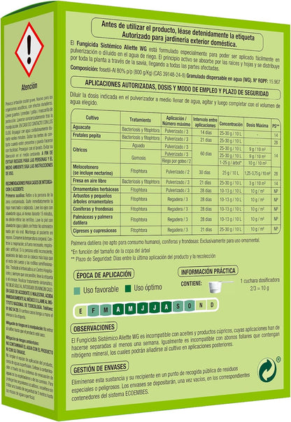 Protect Garden Fungicida Sistémico Aliette WG - Ideal para Césped, Coníferas y Cítricos