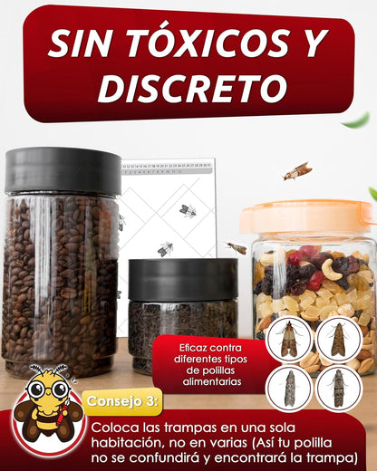 PIC Trampa para Polillas Alimentarias - Pack de 12 Trampas