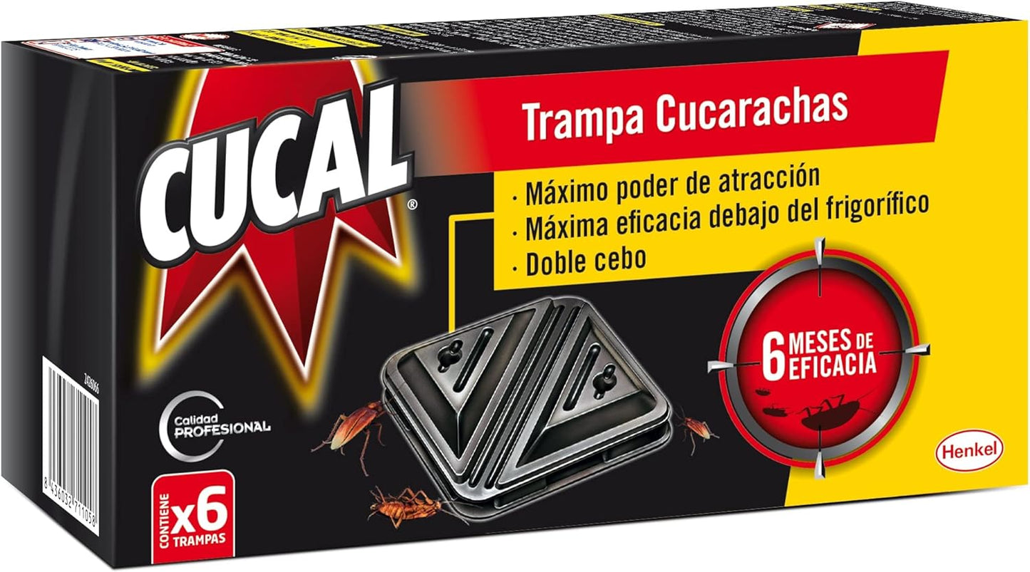 Cucal Trampa para Cucarachas con Doble Cebo - 6 Unidades