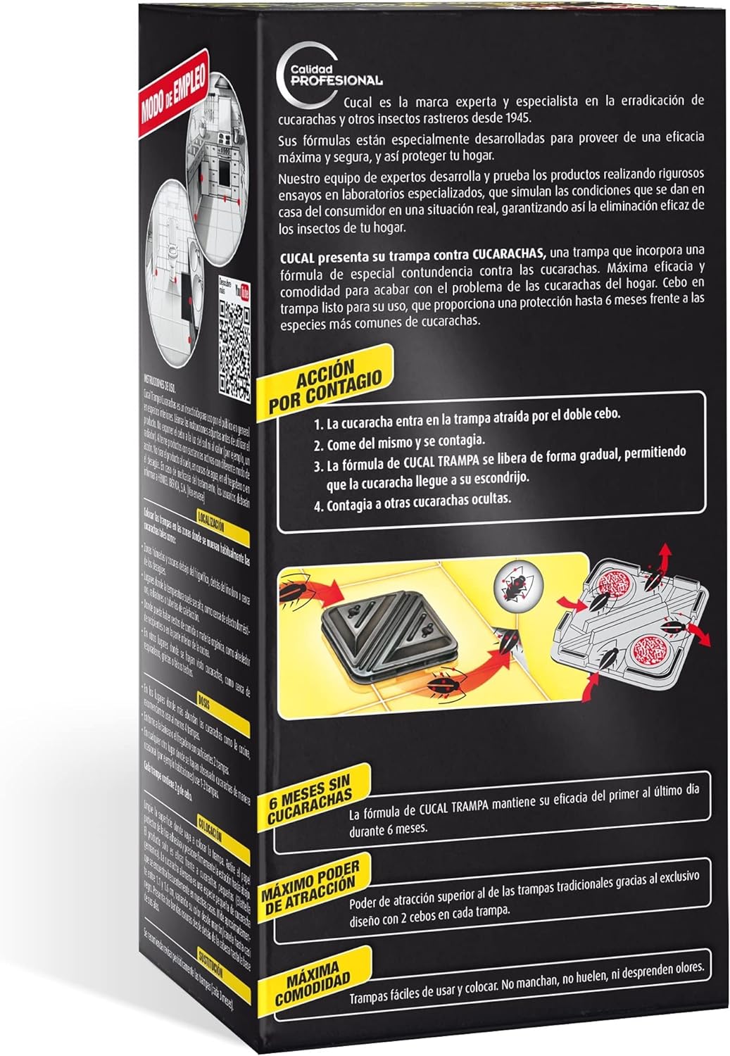 Cucal Trampa para Cucarachas con Doble Cebo - 6 Unidades