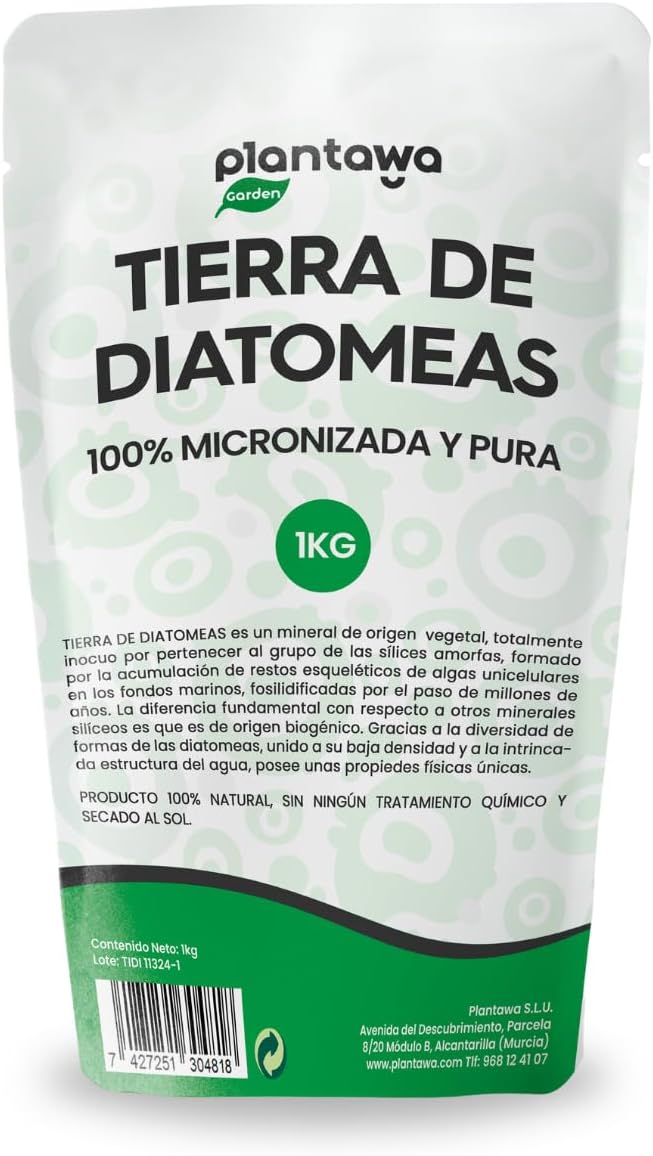 Tierra de Diatomeas Micronizada 1kg - Control de Plagas 100% Natural