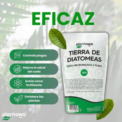 Tierra de Diatomeas Micronizada 1kg - Control de Plagas 100% Natural