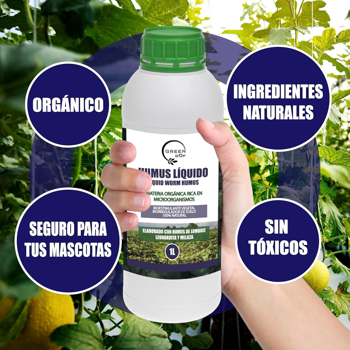 Humus Líquido de Lombriz Premium 20L - Enriquecido con Leonardita y Melaza