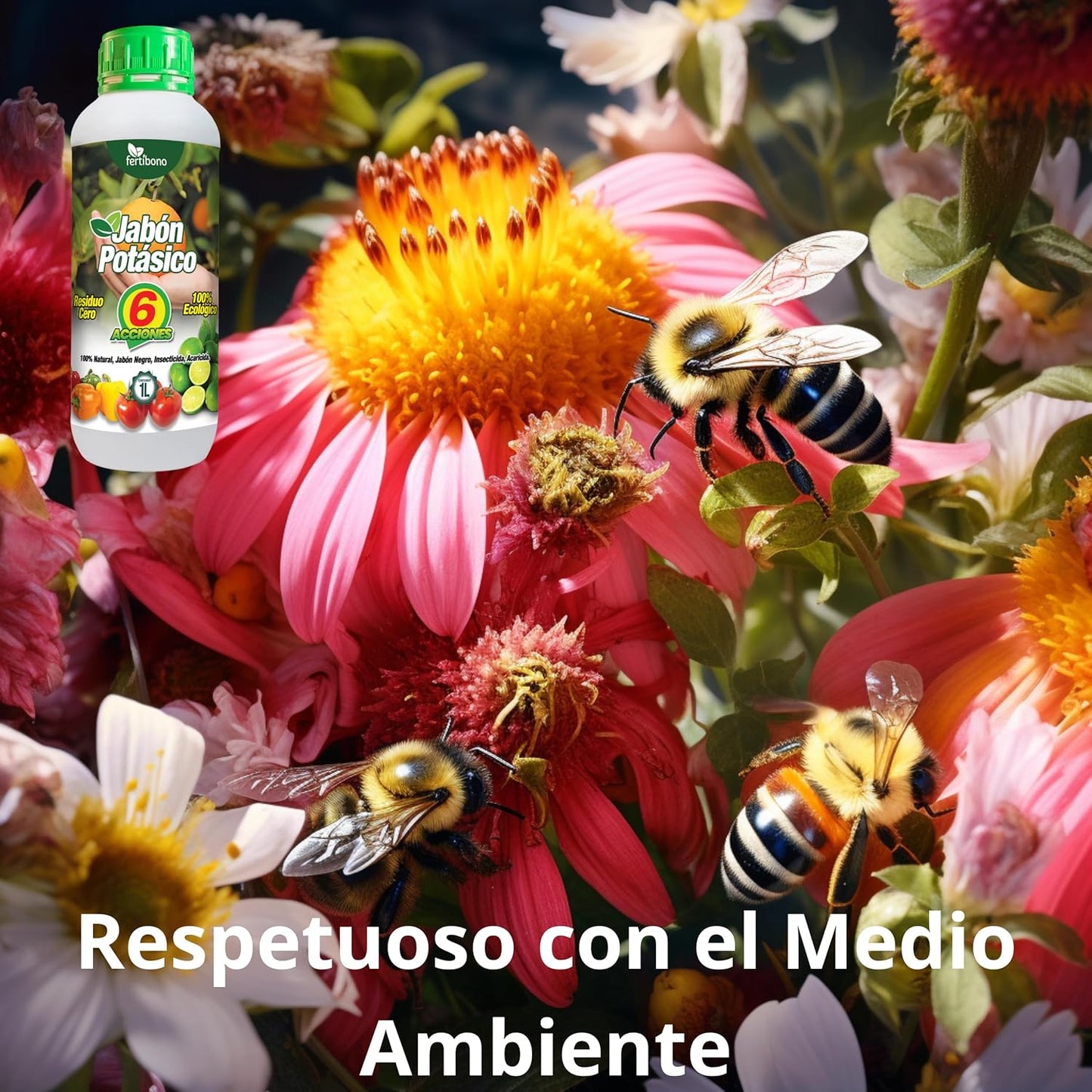 JaboNeem: Concentrado de Jabón Potásico 1 litro y Aceite de Neem 250 ml