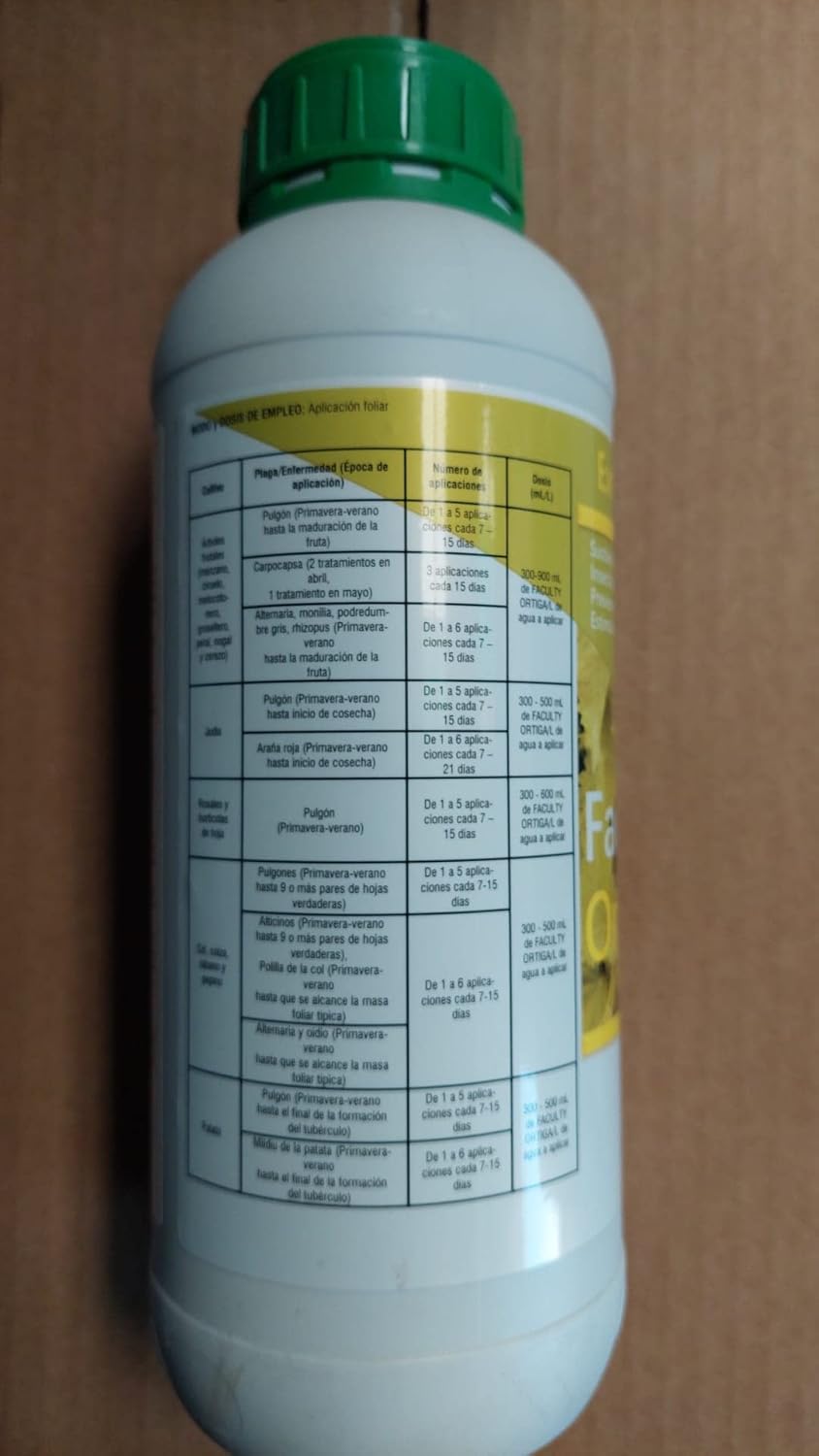 Purín de Ortiga 1L - Acaricida, Insecticida y Fungicida Ecológico para Plantas