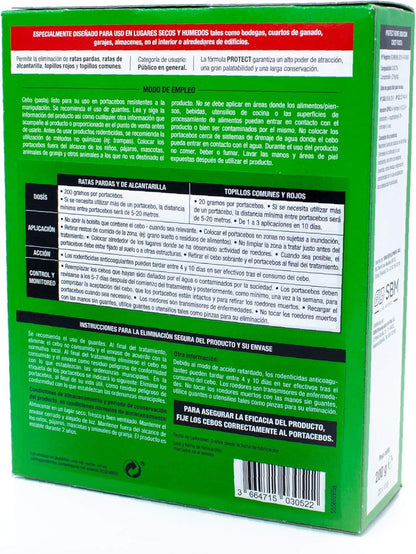 Raticida en Pasta - Control Completo para Ratas y Topillos, Interiores y Exteriores